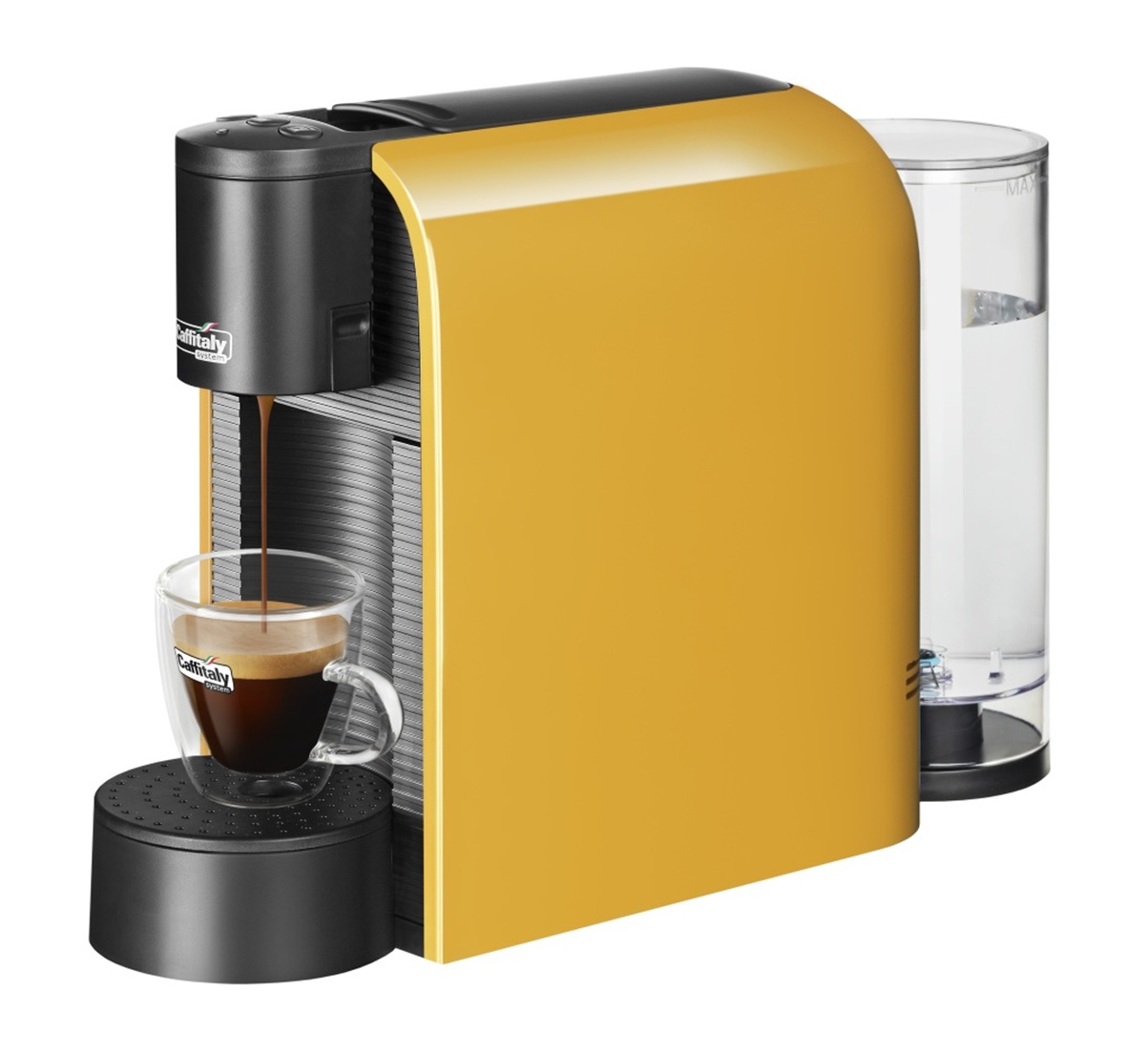 Cafetera S36 Volta Amarilla (Solo funciona con cápsulas originales de Caffitaly Ècaffè)